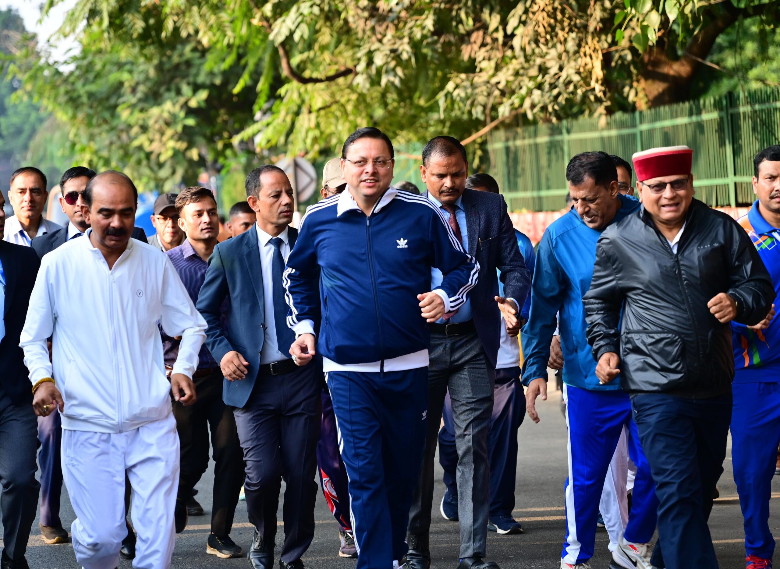 मुख्यमंत्री पुष्कर सिंह धामी ने ओपन रन फॉर यूनिटी क्रॉस कंट्री दौड़ में प्रतिभाग किया